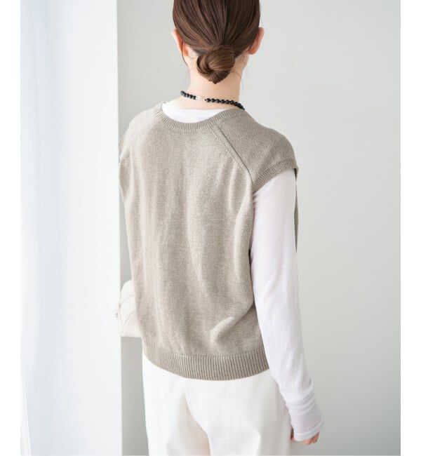 IENA「《予約》コットンwashiニットベスト」|ベスト・ジレ|