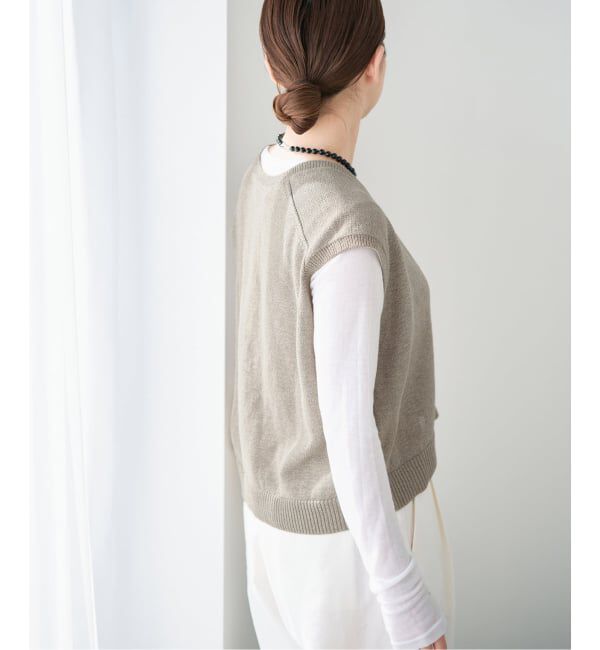 IENA「《予約》コットンwashiニットベスト」|ベスト・ジレ|