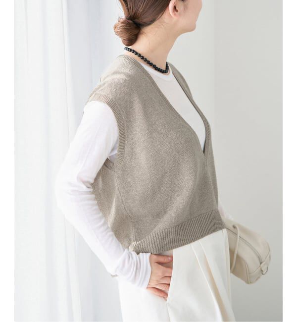 IENA「《予約》コットンwashiニットベスト」|ベスト・ジレ|