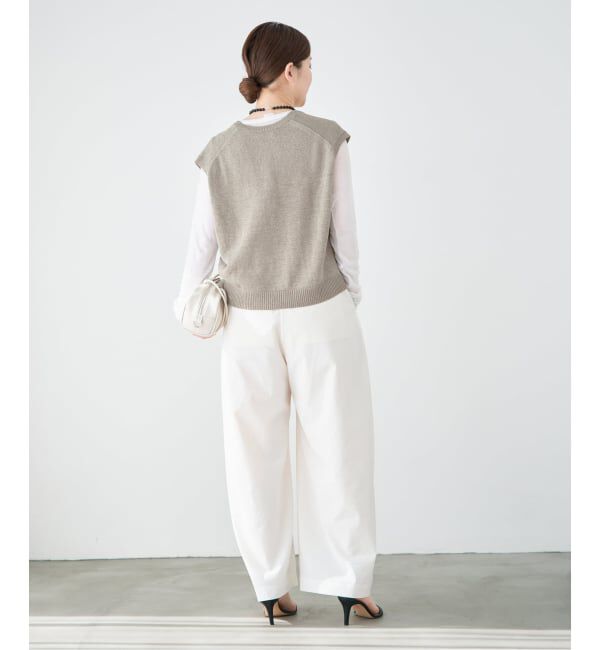 IENA「《予約》コットンwashiニットベスト」|ベスト・ジレ|
