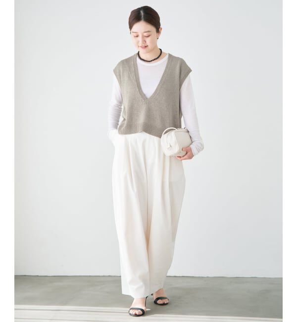 IENA「《予約》コットンwashiニットベスト」|ベスト・ジレ|