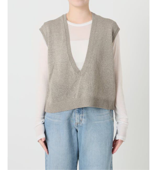 IENA「《予約》コットンwashiニットベスト」|ベスト・ジレ|