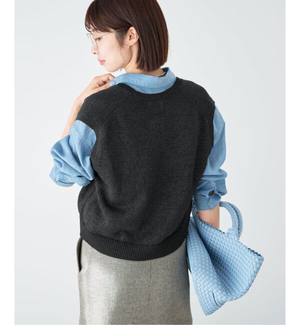 IENA「《予約》コットンwashiニットベスト」|ベスト・ジレ|