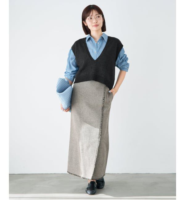 IENA「《予約》コットンwashiニットベスト」|ベスト・ジレ|