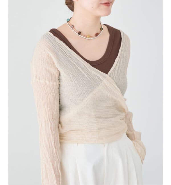 IENA「《予約》LES ATELIERS FRANCAIS DE CONFECTION Cache Coeur PE26JPCACHE」|シャツ・ブラウス|