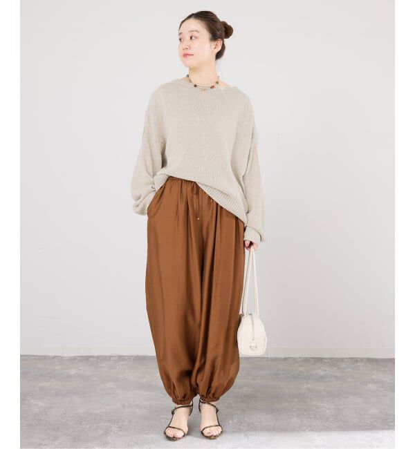 IENA「《予約》ミックスヤーン ワイドプルオーバー」|ニット・セーター|