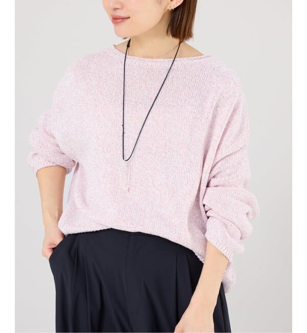 IENA「《予約》ミックスヤーン ワイドプルオーバー」|ニット・セーター|