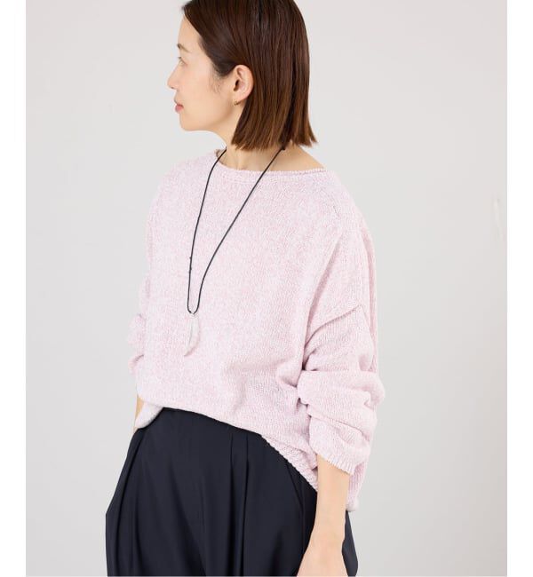 IENA「《予約》ミックスヤーン ワイドプルオーバー」|ニット・セーター|