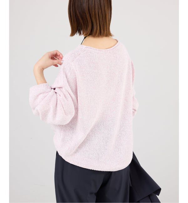 IENA「《予約》ミックスヤーン ワイドプルオーバー」|ニット・セーター|