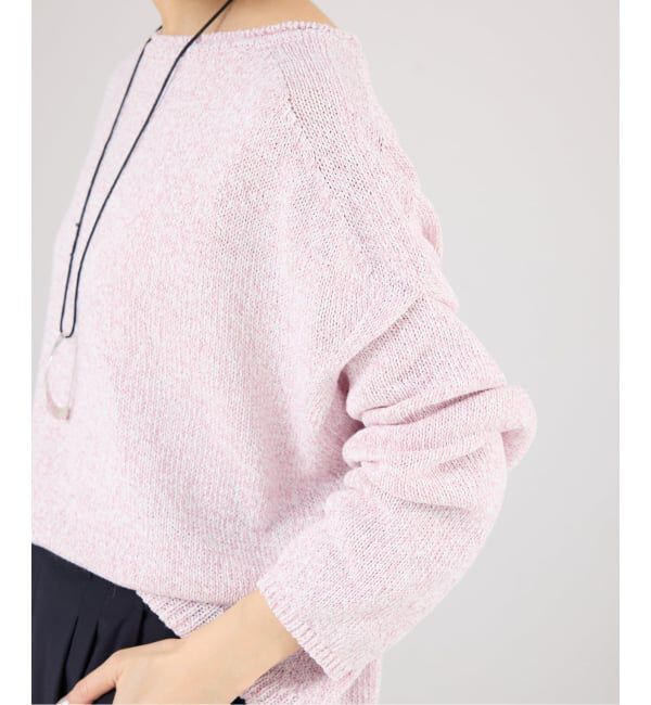 IENA「《予約》ミックスヤーン ワイドプルオーバー」|ニット・セーター|