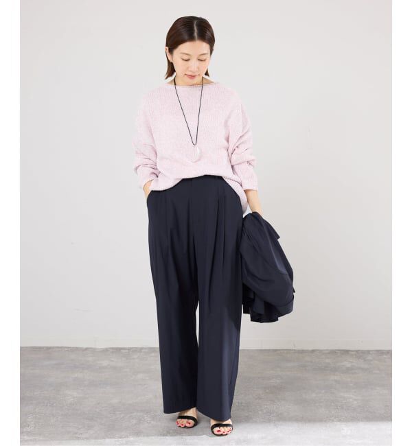 IENA「《予約》ミックスヤーン ワイドプルオーバー」|ニット・セーター|