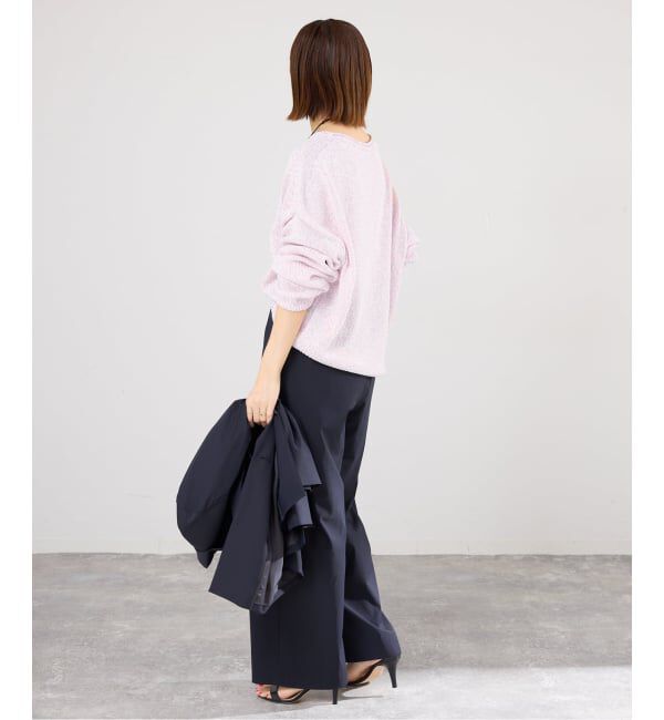 IENA「《予約》ミックスヤーン ワイドプルオーバー」|ニット・セーター|