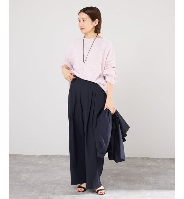 IENA「《予約》ミックスヤーン ワイドプルオーバー」|ニット・セーター|