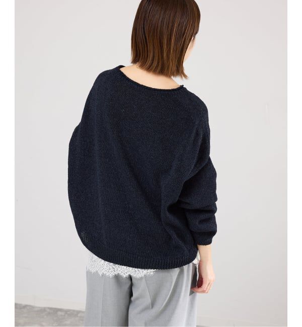 IENA「《予約》ミックスヤーン ワイドプルオーバー」|ニット・セーター|