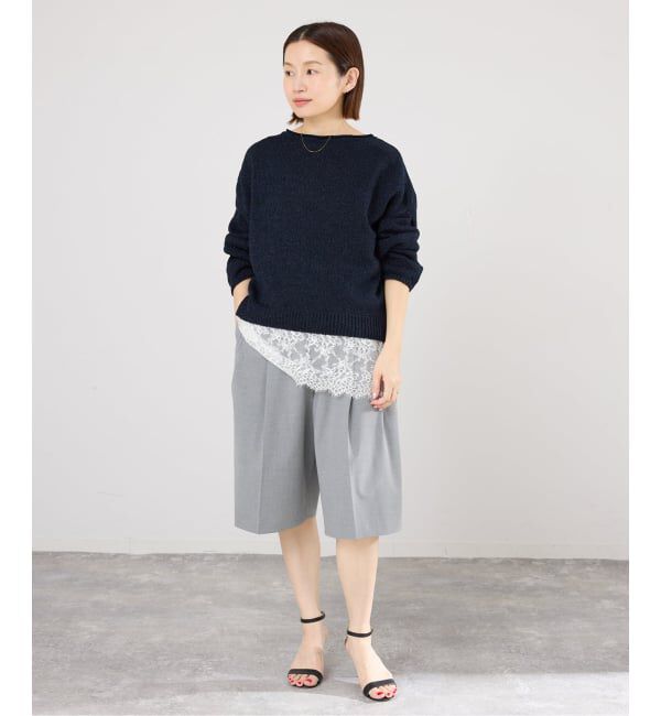 IENA「《予約》ミックスヤーン ワイドプルオーバー」|ニット・セーター|