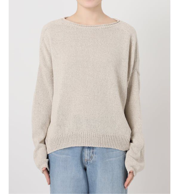 IENA「《予約》ミックスヤーン ワイドプルオーバー」|ニット・セーター|