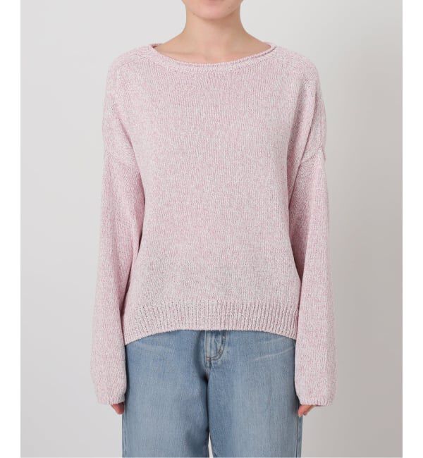 IENA「《予約》ミックスヤーン ワイドプルオーバー」|ニット・セーター|