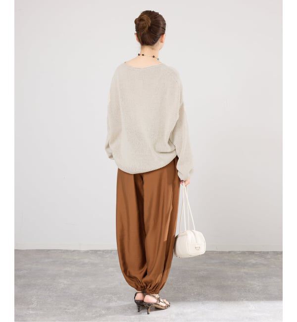 IENA「《予約》ミックスヤーン ワイドプルオーバー」|ニット・セーター|