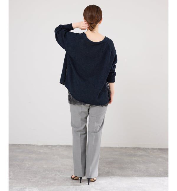 IENA「《予約》ミックスヤーン  2WAY Vカーディガン」|カーディガン|