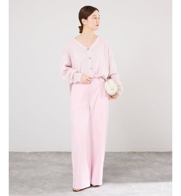 IENA「《予約》ミックスヤーン  2WAY Vカーディガン」|カーディガン|