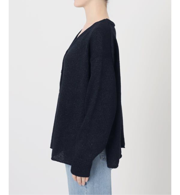 IENA「《予約》ミックスヤーン  2WAY Vカーディガン」|カーディガン|