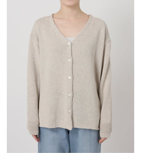IENA「《予約》ミックスヤーン  2WAY Vカーディガン」|カーディガン|