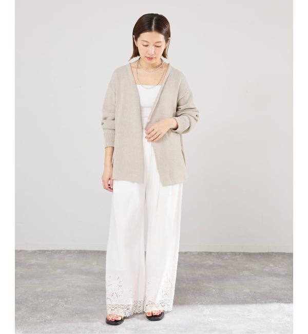 IENA「《予約》ミックスヤーン  2WAY Vカーディガン」|カーディガン|