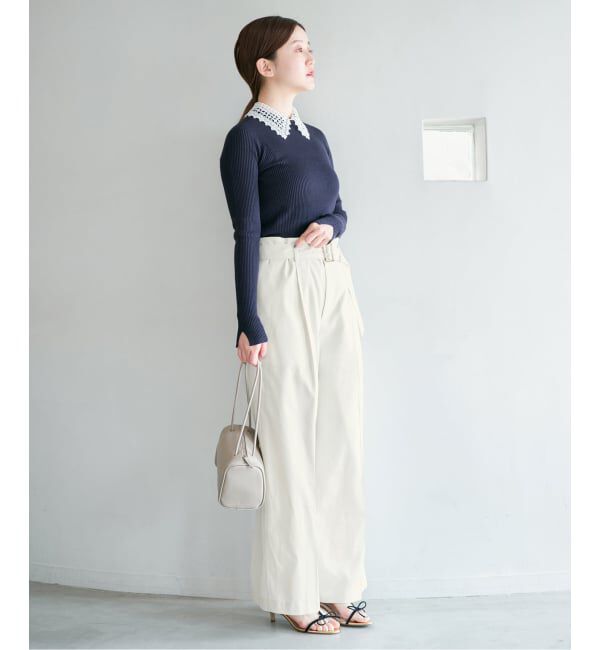 IENA「《予約》ベルテッドチノパンツ」|チノ|