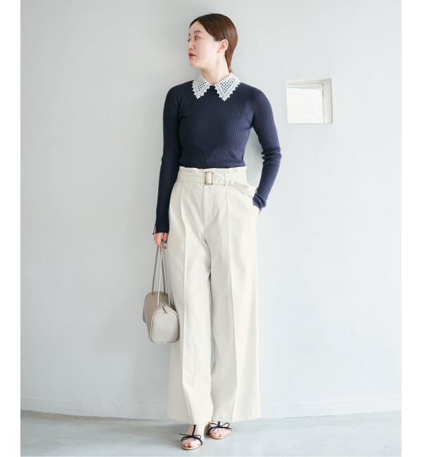 IENA「《予約》ベルテッドチノパンツ」|チノ|