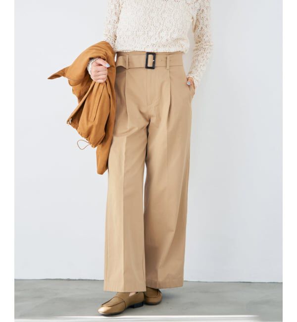 IENA「《予約》ベルテッドチノパンツ」|チノ|