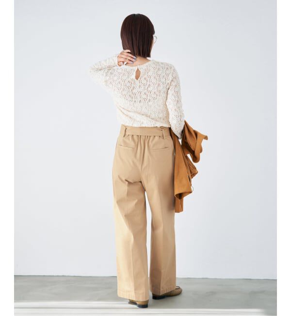 IENA「《予約》ベルテッドチノパンツ」|チノ|