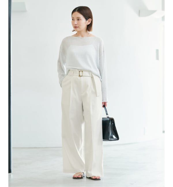 IENA「《予約》ベルテッドチノパンツ」|チノ|