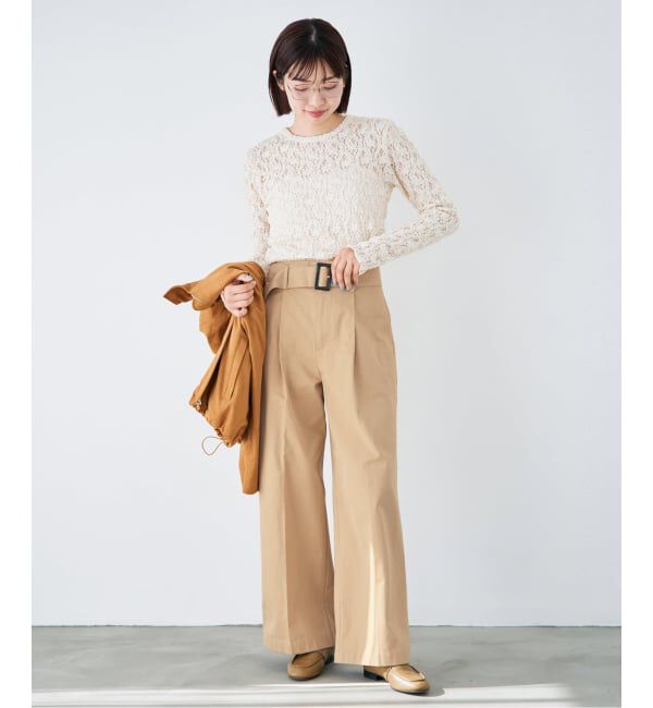 IENA「《予約》ベルテッドチノパンツ」|チノ|