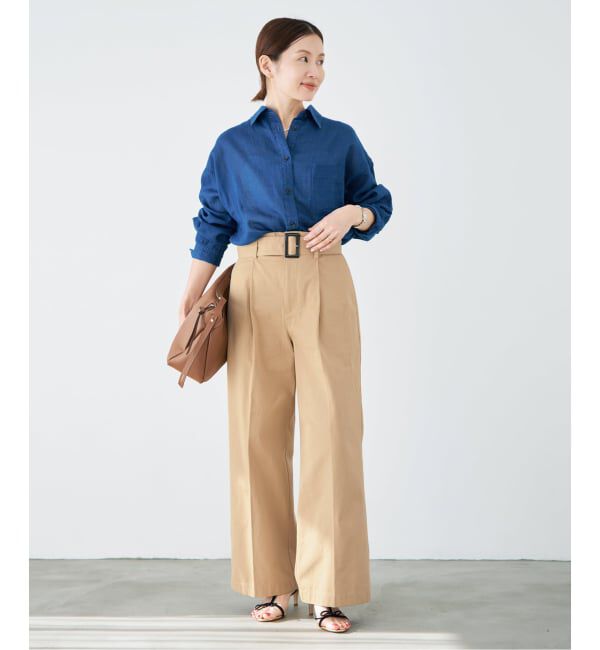 IENA「《予約》ベルテッドチノパンツ」|チノ|