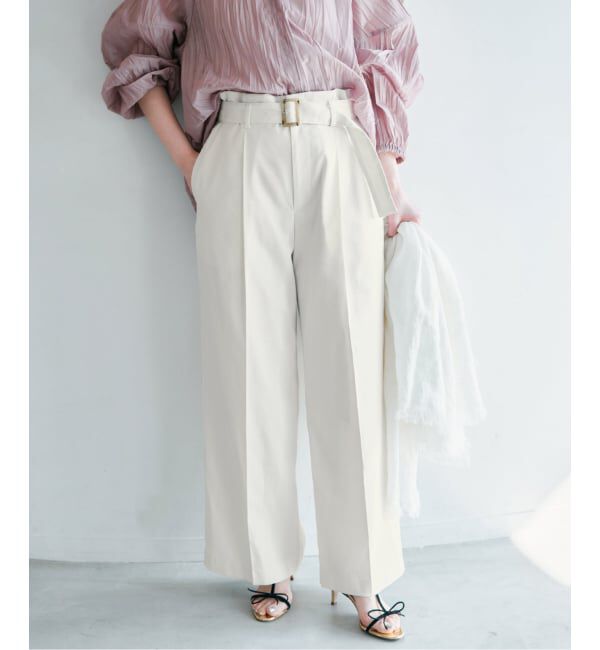 IENA「《予約》ベルテッドチノパンツ」|チノ|