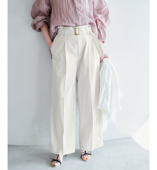 IENA「《予約》ベルテッドチノパンツ」|チノ|