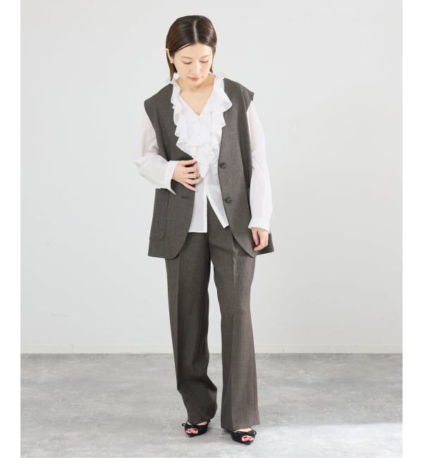 IENA「《予約》レーストリムフリルブラウス」|シャツ・ブラウス|