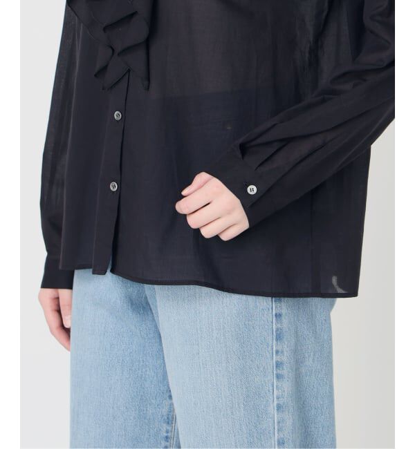 IENA「《予約》レーストリムフリルブラウス」|シャツ・ブラウス|