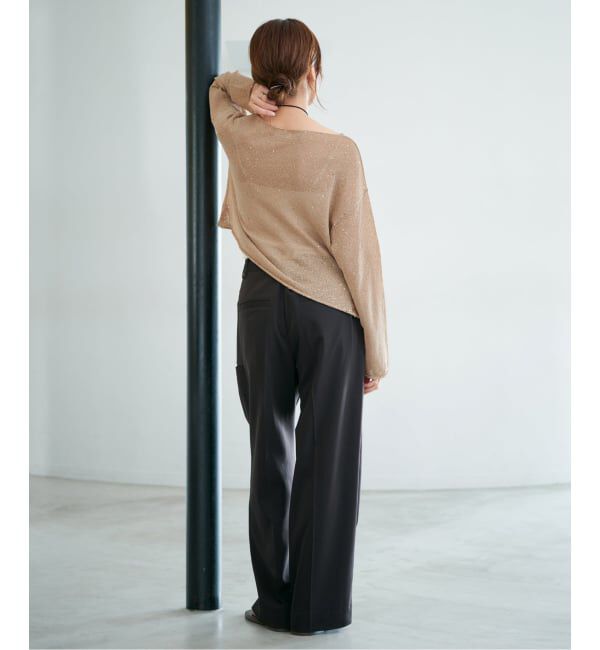 IENA「《予約》ウォッシャブル スパークルコットンプルオーバー」|ニット・セーター|