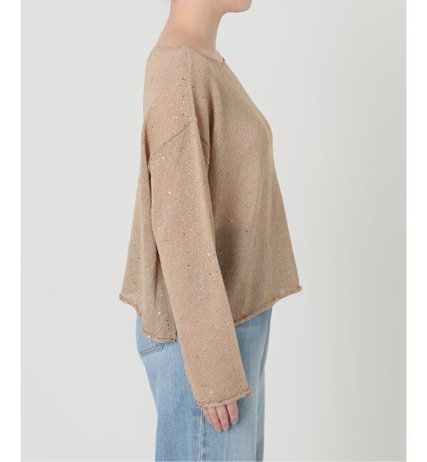 IENA「《予約》ウォッシャブル スパークルコットンプルオーバー」|ニット・セーター|
