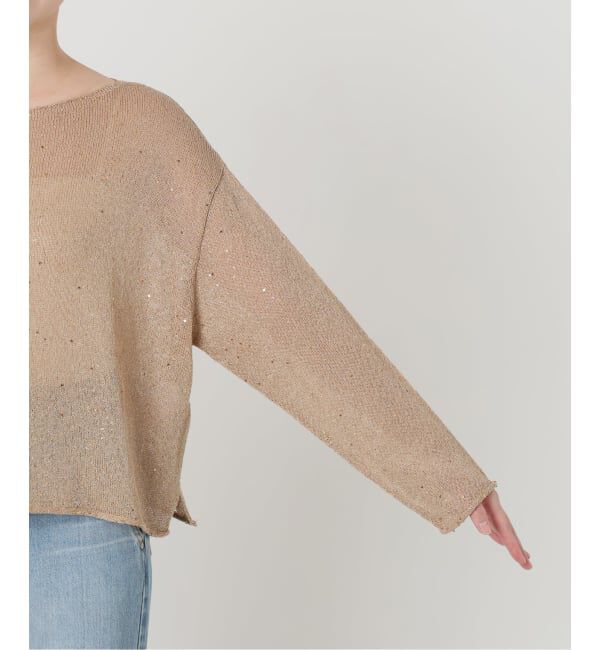 IENA「《予約》ウォッシャブル スパークルコットンプルオーバー」|ニット・セーター|