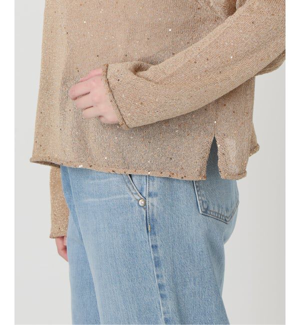 IENA「《予約》ウォッシャブル スパークルコットンプルオーバー」|ニット・セーター|