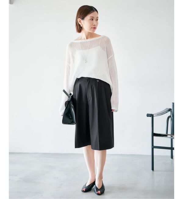 IENA「《予約》ウォッシャブル テーパードハーフスラックス」|その他|