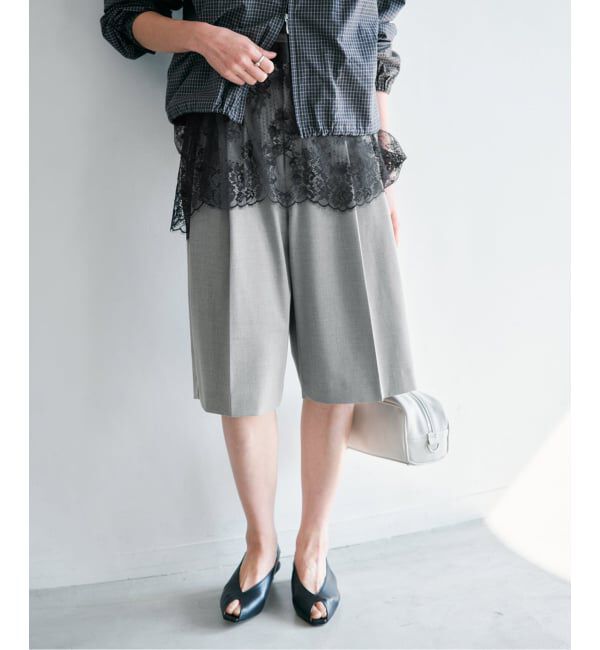 IENA「《予約》ウォッシャブル テーパードハーフスラックス」|その他|