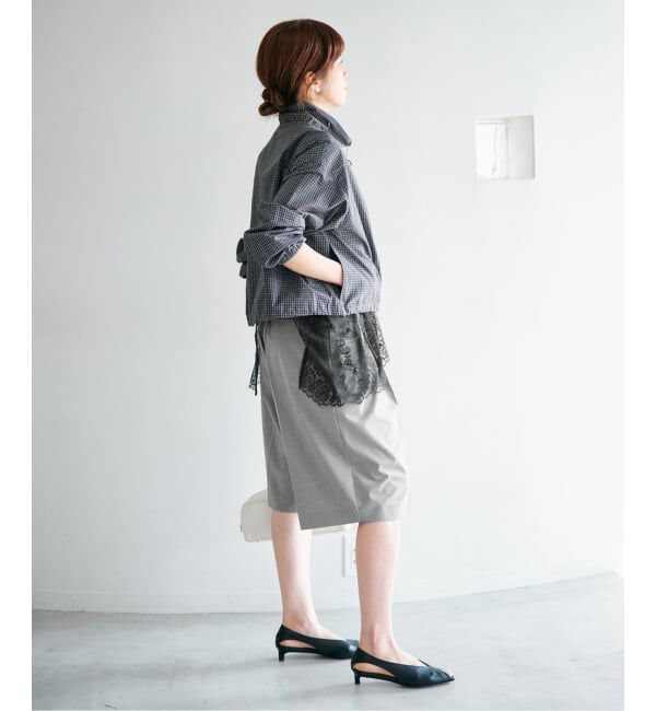 IENA「《予約》ウォッシャブル テーパードハーフスラックス」|その他|