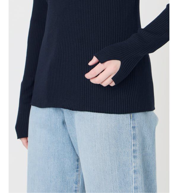 IENA「《予約》レース襟 RIBホールガーメントプルオーバー」|ニット・セーター|