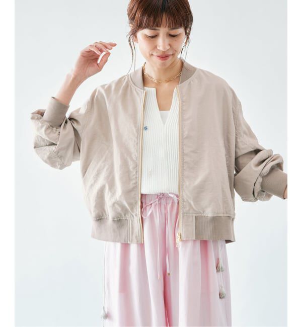 IENA「《予約》ウォッシャブル ライトエアリーMA-1」|ブルゾン・スタジャン|