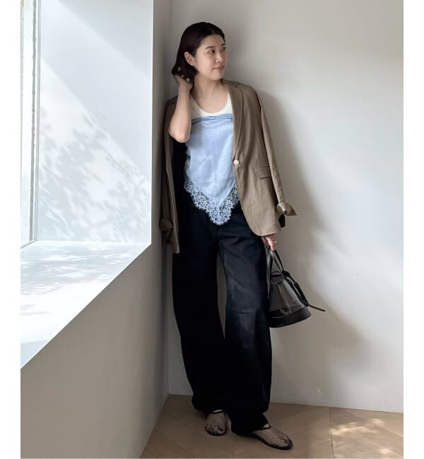 SLOBE IENA「《36.38サイズ展開/予約》リネンレーヨンシングルテーラードジャケット」|テーラードジャケット|