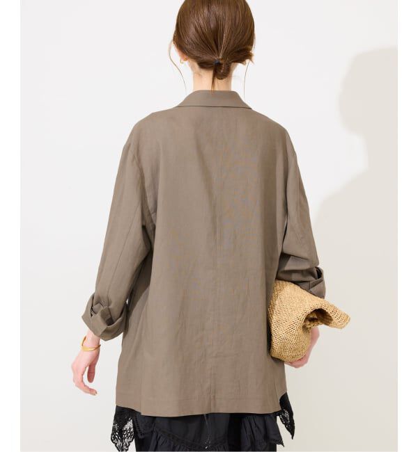 SLOBE IENA「《36.38サイズ展開/予約》リネンレーヨンシングルテーラードジャケット」|テーラードジャケット|