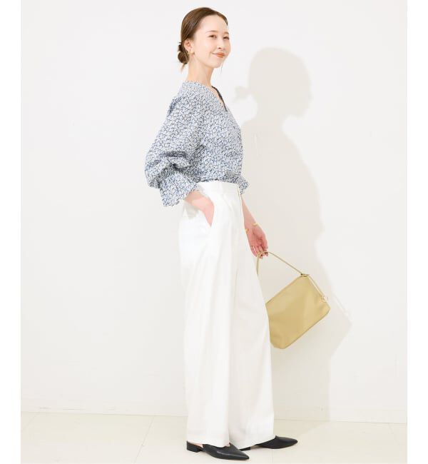 SLOBE IENA「《予約》Vネックフレアスリーブブラウス」|シャツ・ブラウス|